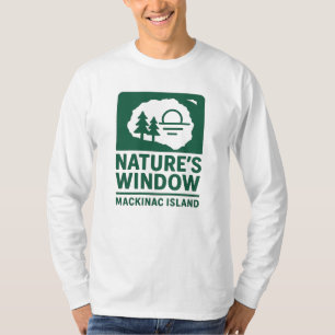Naturfenster Mackinac Island Außenbereich Landsc T-Shirt