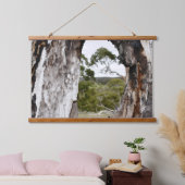 Naturfenster Wandteppich Mit Holzrahmen (Schlafzimmer)