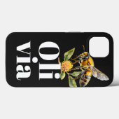 Naturflorale Bienenschwarze Personalisierte Bezeic Case-Mate iPhone Hülle (Rückseite (Horizontal))
