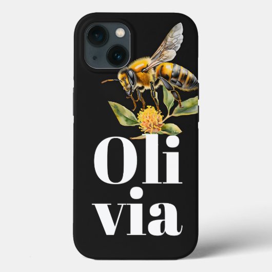 Naturflorale Bienenschwarze Personalisierte Bezeic Case-Mate iPhone Hülle (Rückseite)