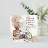 Naturflorale Kamerakarte (Stehend Vorderseite)