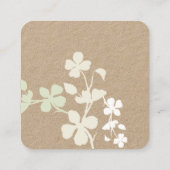 Naturfloralohrkarte Quadratische Visitenkarte (Rückseite)
