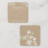 Naturfloralohrkarte Quadratische Visitenkarte (Vorne/Hinten)