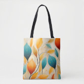 Naturfolien - Minimalistisches Leaf Art Design Tasche (Vorderseite)