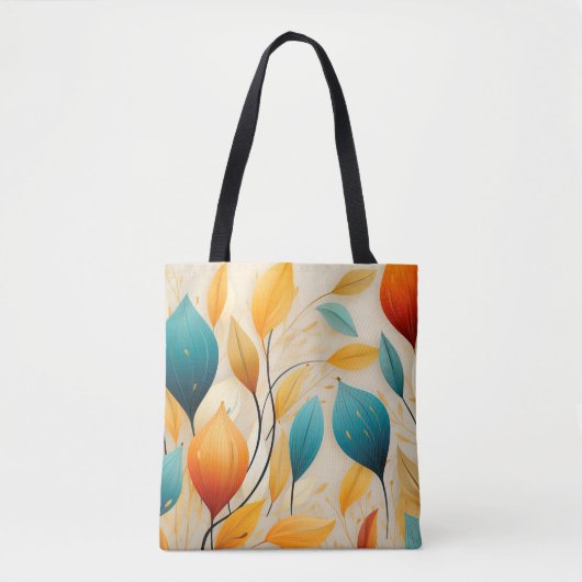 Naturfolien - Minimalistisches Leaf Art Design Tasche (Vorderseite)
