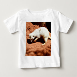 Naturforager: Weißes Meerkat-Graben für Busche Baby T-shirt