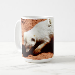 Naturforager: Weißes Meerkat-Graben für Busche Kaffeetasse
