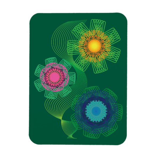 Naturformen und Linienmuster Magnet (Vertikal)