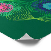 Naturformen und Linienmuster Poster (Ecke)