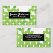 Naturfotografie | Abbildungen zum grünen Leaf Visitenkarte (Vorne/Hinten)