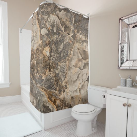 Naturfotografie aus Abstraktem Marmorkies Duschvorhang (Beispiel)