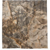 Naturfotografie aus Abstraktem Marmorkies Duschvorhang (Vorderseite)