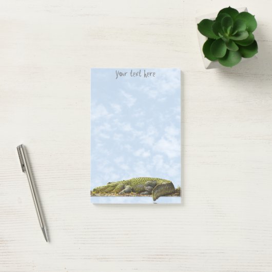 Naturfotografie Großer Gator Panoramaausschnitt Post-it Klebezettel (Büro)