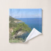 Naturfotografie Mediterranes Gebirge & Meer Badhandtuch Set (Waschlappen)