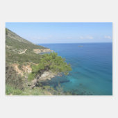 Naturfotografie Mediterranes Gebirge & Meer Geschenkpapier Set (Vorderseite)