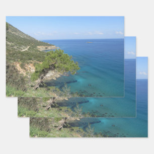 Naturfotografie Mediterranes Gebirge & Meer Geschenkpapier Set