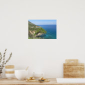Naturfotografie Mediterranes Gebirge & Meer Poster (Küche)