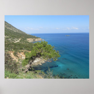 Naturfotografie Mittelmeer Berg & Meer  Poster