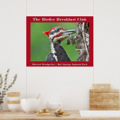 Naturfotografie Pileated Woodpecker Vogelbeobachte Poster (Küche)