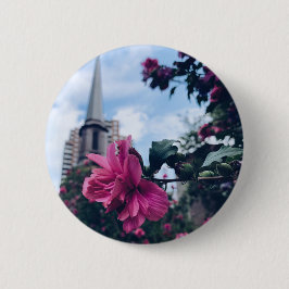Naturfotografie - Rosa Blume Button