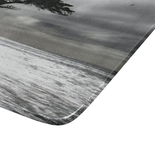 Naturfotografie Schwarz-Weiß Schneidebrett (Ecke)