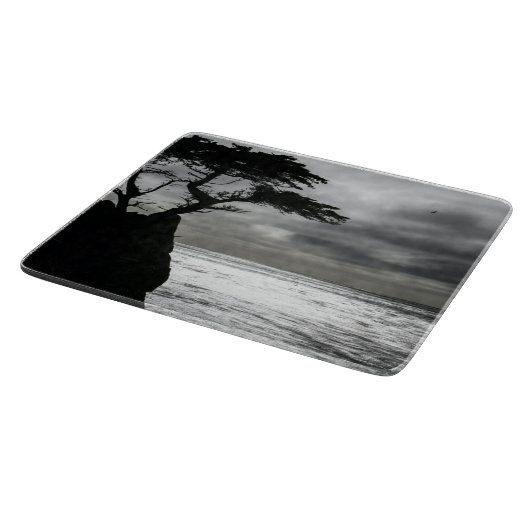 Naturfotografie Schwarz-Weiß Schneidebrett (Ecke)