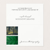 Naturfotografie Visitenkarten (Außenseite Aufgefaltet)