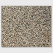 Naturfotografie von Kies und Sand Rock Geschenkpapier (Flach)