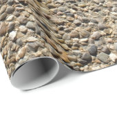 Naturfotografie von Kies und Sand Rock Geschenkpapier (Rolleneckpunkt)