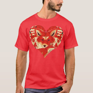 Naturfox Lover Herz Wildtiere Fox T-Shirt