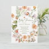 Naturfreude Fox Babydusche Einladung (Stehend Vorderseite)