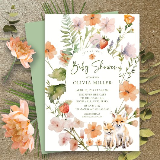 Naturfreude Fox Babydusche Einladung