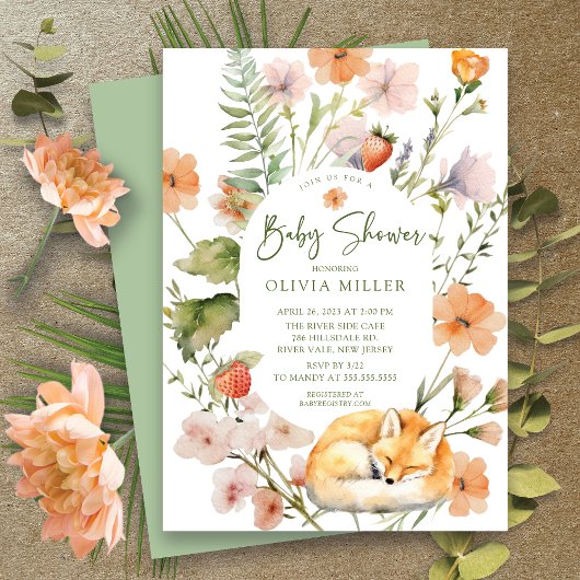 Naturfreude Fox Babydusche Einladung