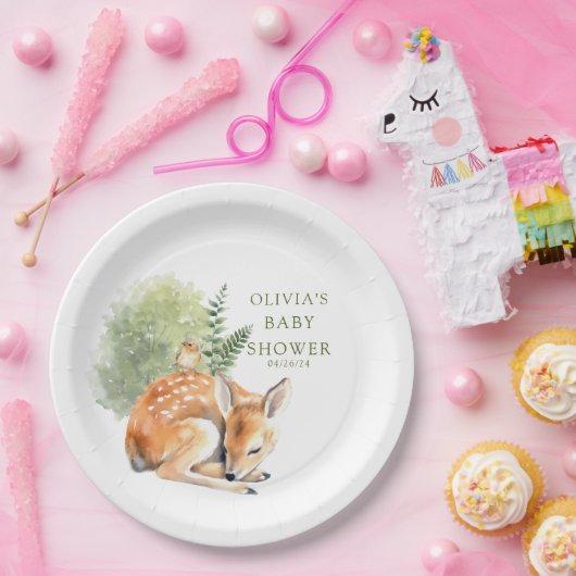 Naturfreude Hirschduschenvogel Pappteller (Party)