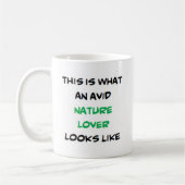Naturfreund, begeistert kaffeetasse (Links)