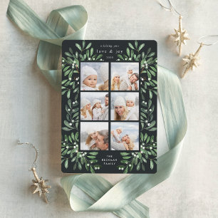 Naturfröhlich Wasserfarbener Urlaub Foto Collage Feiertagskarte