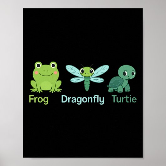 Naturfrosch-Dragonfly-Design Poster (Vorne)