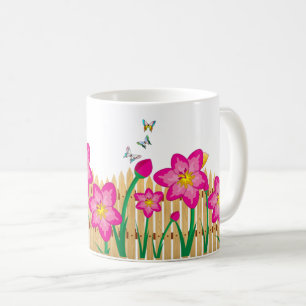 Naturgarten Rosa Blume - Elegante Blumen Kaffeetasse