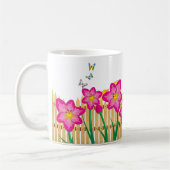 Naturgarten Rosa Blume - Elegante Blumen Kaffeetasse (Links)