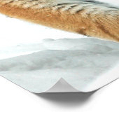 Naturgebirge Tiger Winter Schnee Foto Poster (Ecke)