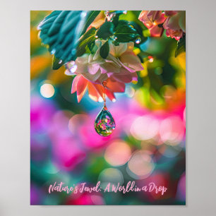 Naturgefängnis: Taube auf Blume Petal Poster