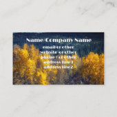 Naturgelbe Aspen-Falllandschaft Visitenkarte (Rückseite)