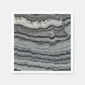 Naturgemein Schwarz-weißer Agromarmor Serviette (Vorderseite)