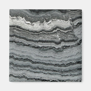 Naturgemein Schwarz-weißer Spitzenmarmor Magnet