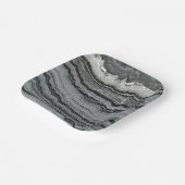 Naturgemone Schwarz-weiße Agathomaromasse Pappteller (Gewinkelt)