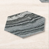 Naturgemone Schwarz-weiße Agathomaromasse Untersetzer (angewinkelt)