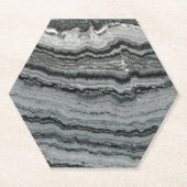 Naturgemone Schwarz-weiße Agathomaromasse Untersetzer (Vorderseite)