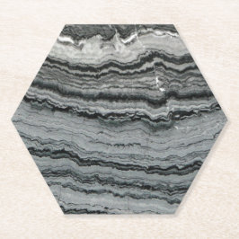 Naturgemone Schwarz-weiße Agathomaromasse Untersetzer