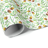 Naturgeschenk für kleine Acorn-Blätter Geschenkpapier (Rolleneckpunkt)