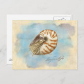 Naturgeschichte Nautilus Postkarte (Vorne/Hinten)